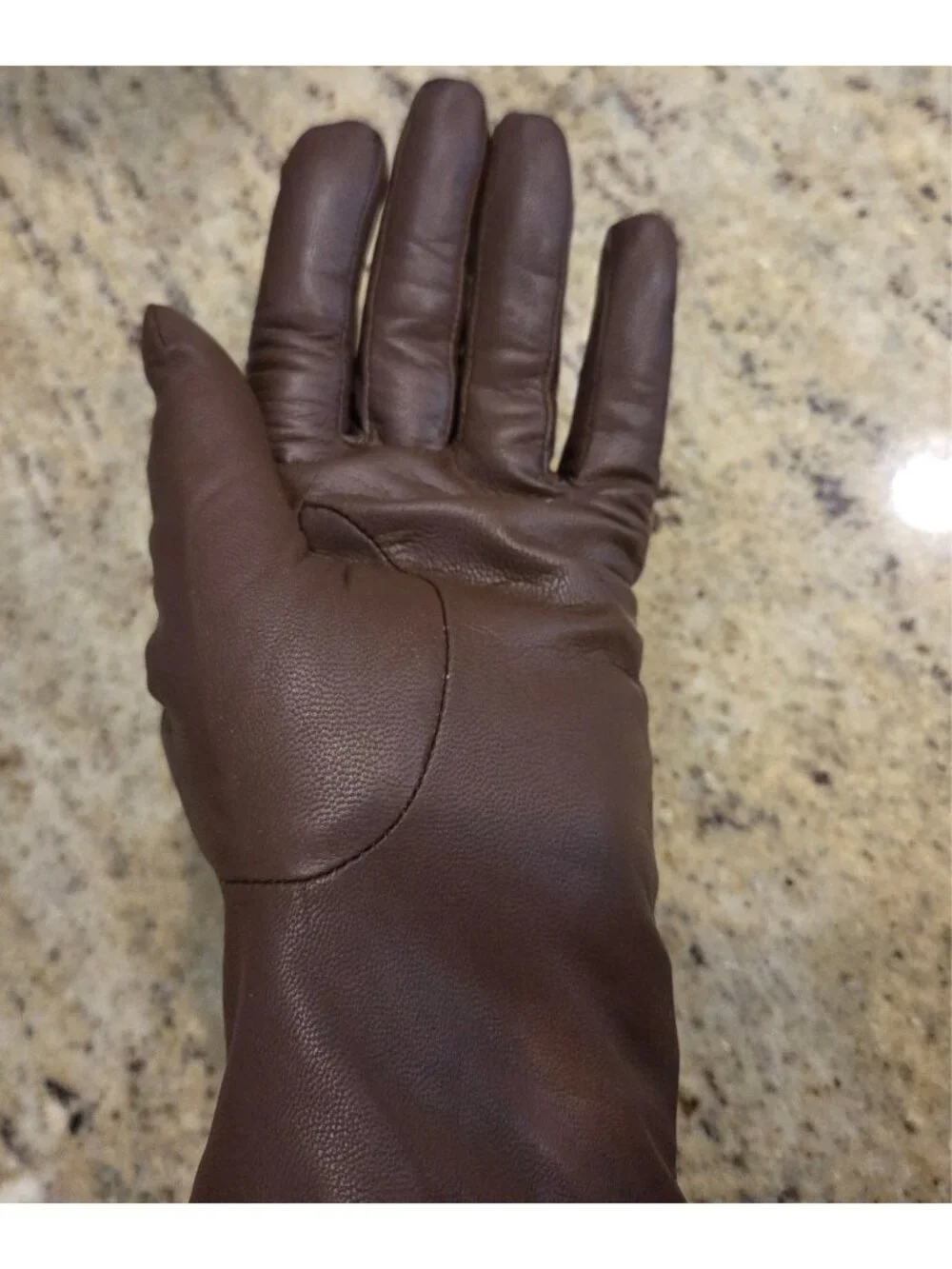 Isotoner Women’s Sz M 7.5 Thinsulate Lined Brown Leather Gloves - Picture 15 of 16